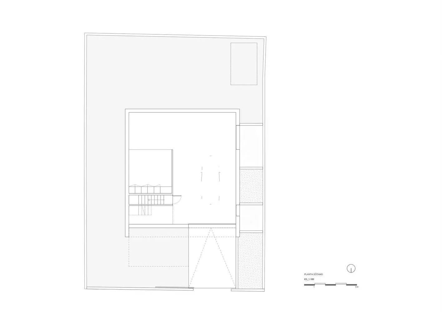 A modern-style office floor plan on paper
