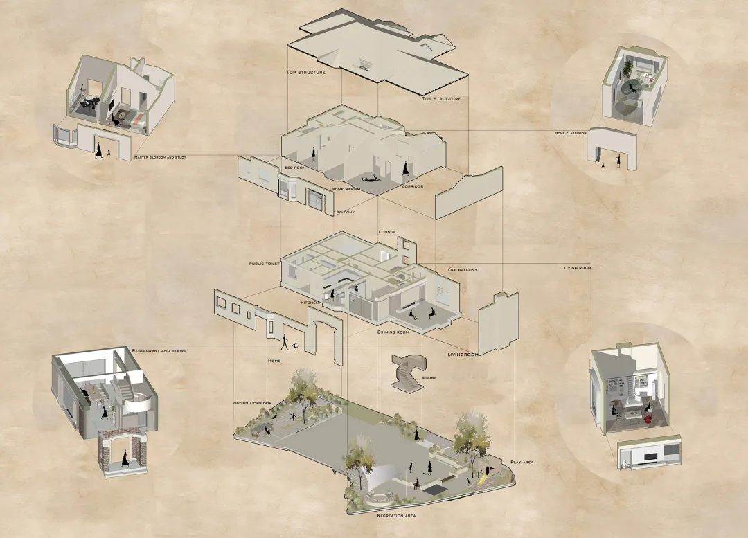 A detailed 2D architectural drawing of a modern residential floor plan.