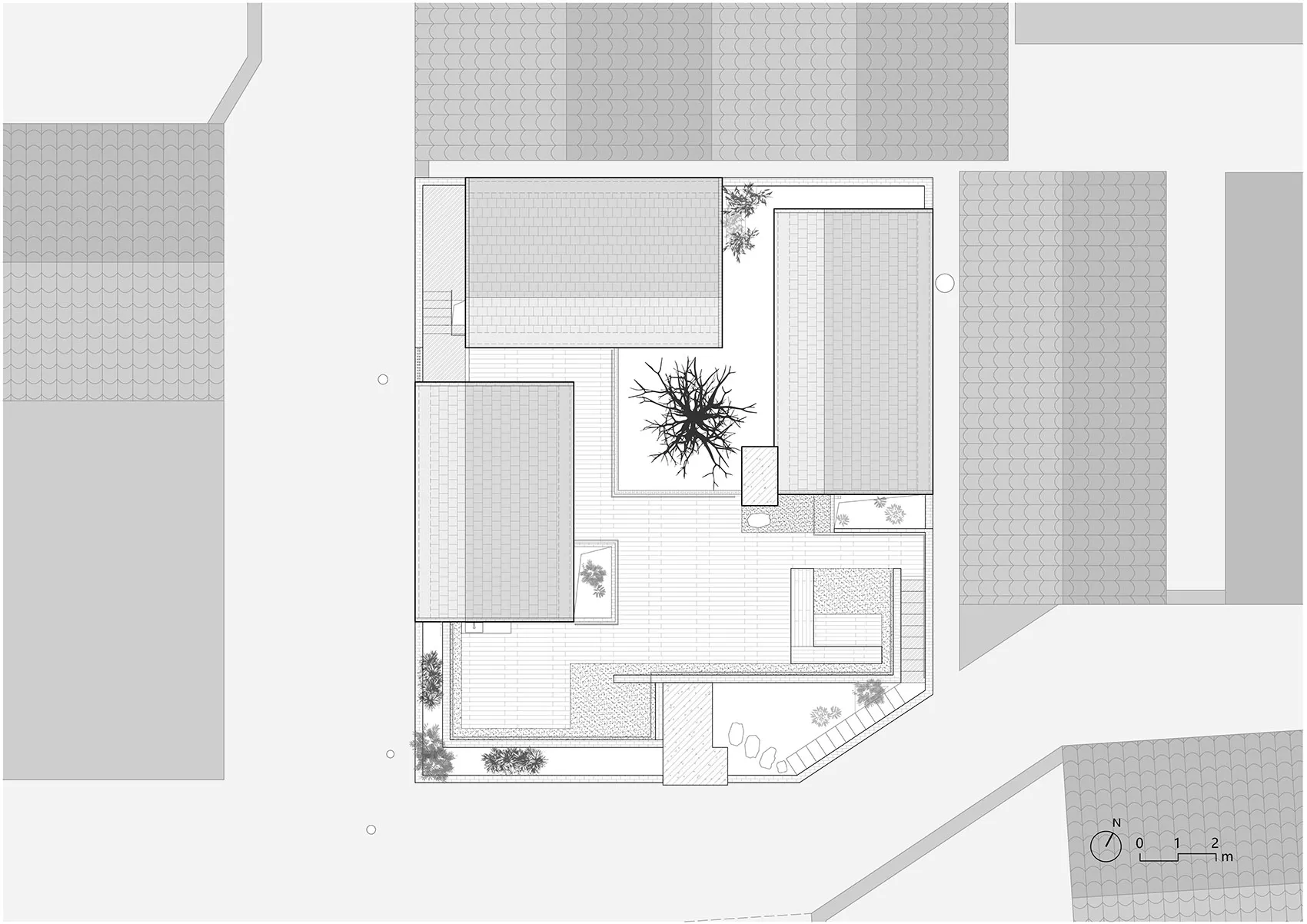 A detailed architectural floor plan of an open-concept residential home.