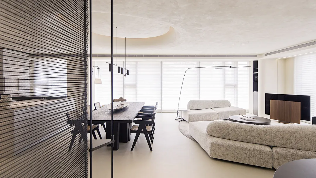 Clean, contemporary residential interior featuring modern materials and minimalist design.