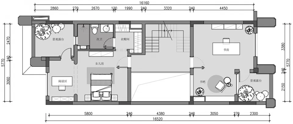 Detailed architectural floor plan of a residential house.