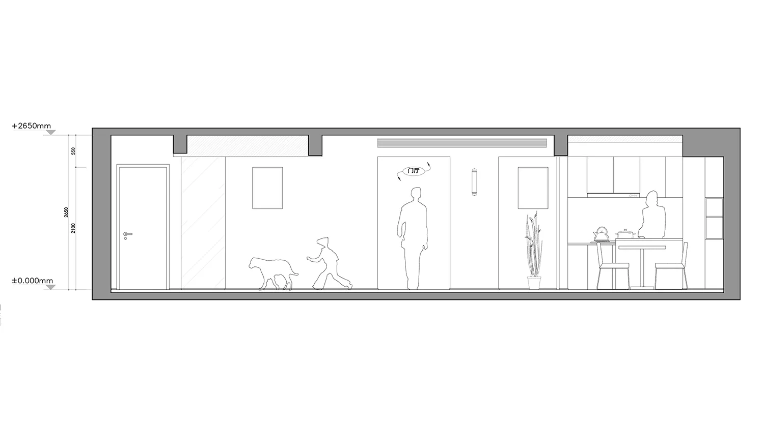 簡約住宅室內設計,強調簡潔、功能性與俐落線條。