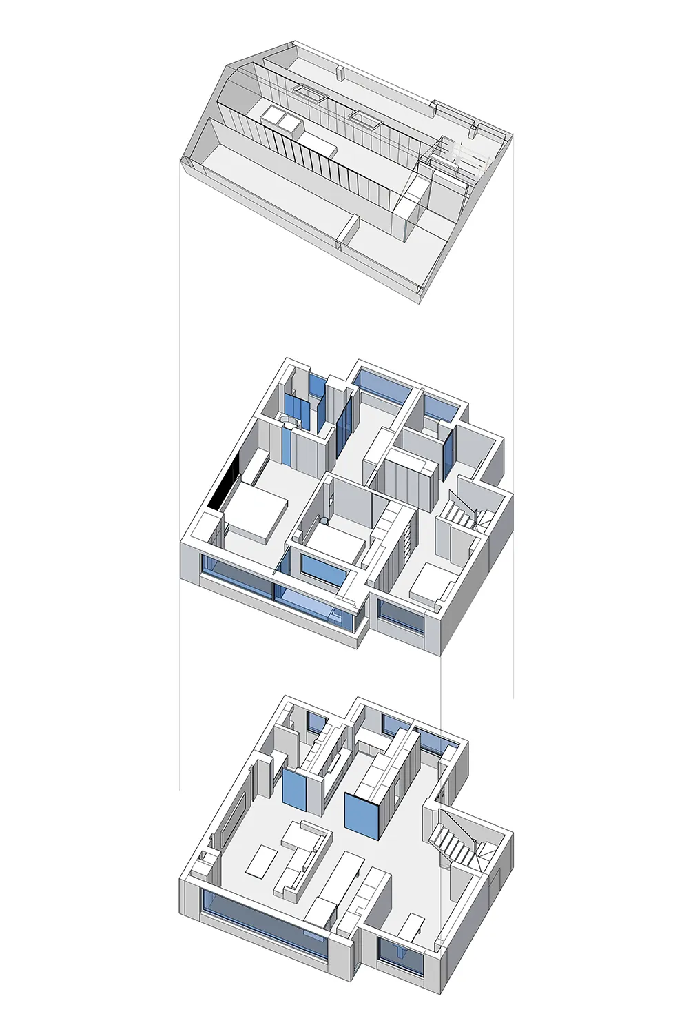 Modern residential floor plan featuring contemporary architectural design and modern materials.
