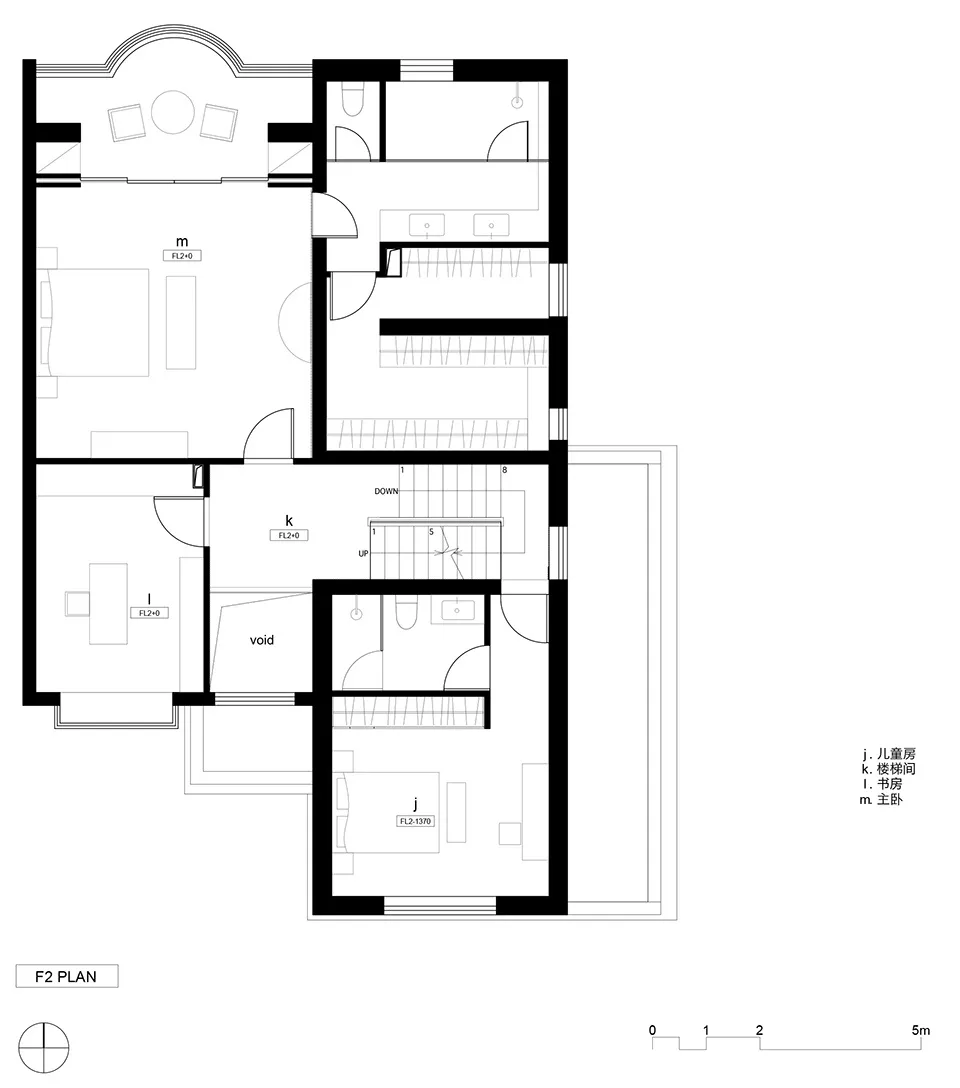 Modern architectural floor plan illustration with labeled rooms indicating residential layout and spatial organization.
