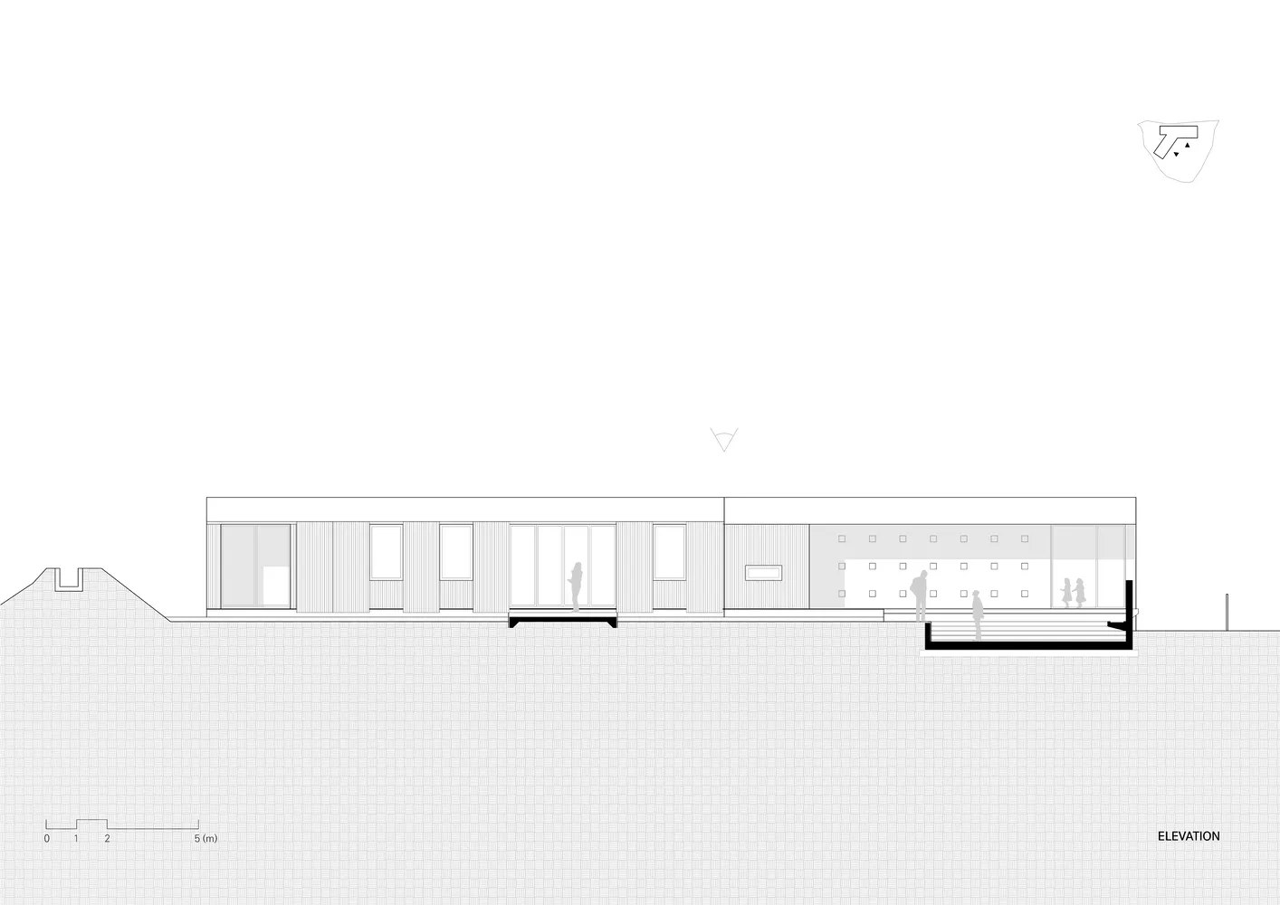 A modern office interior with mixed materials and open-plan design.