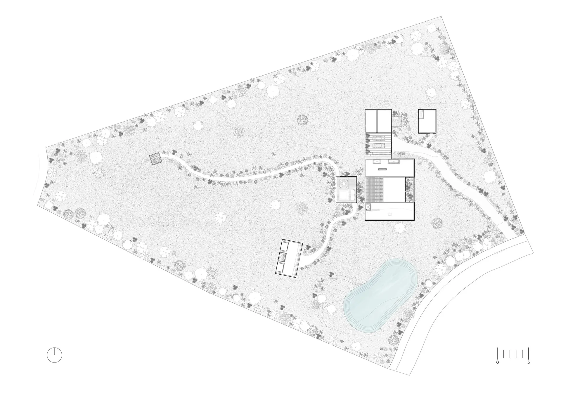 Floor plan of a modern residential layout.