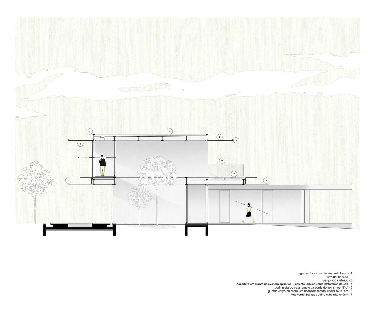 An architectural rendering of a modern building made predominantly of glass.