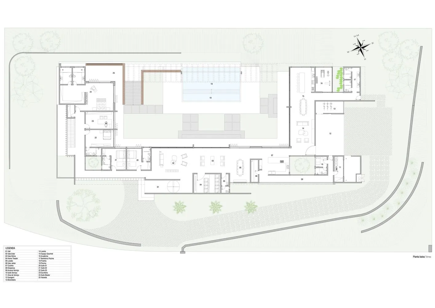Floor plan of a modern residential property featuring a variety of materials.