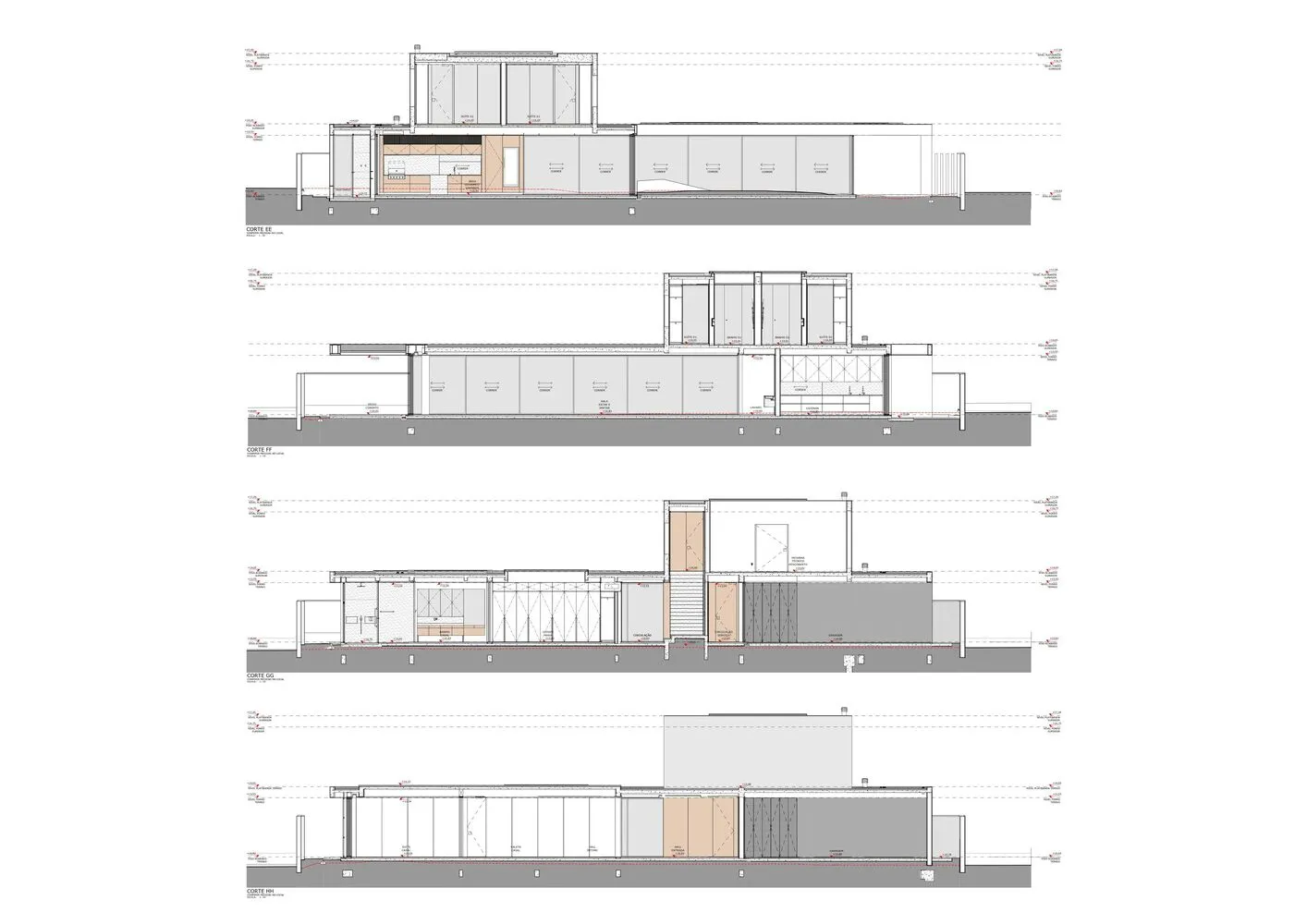 Floor plan showcasing architectural design featuring panes, wood, and construction materials.