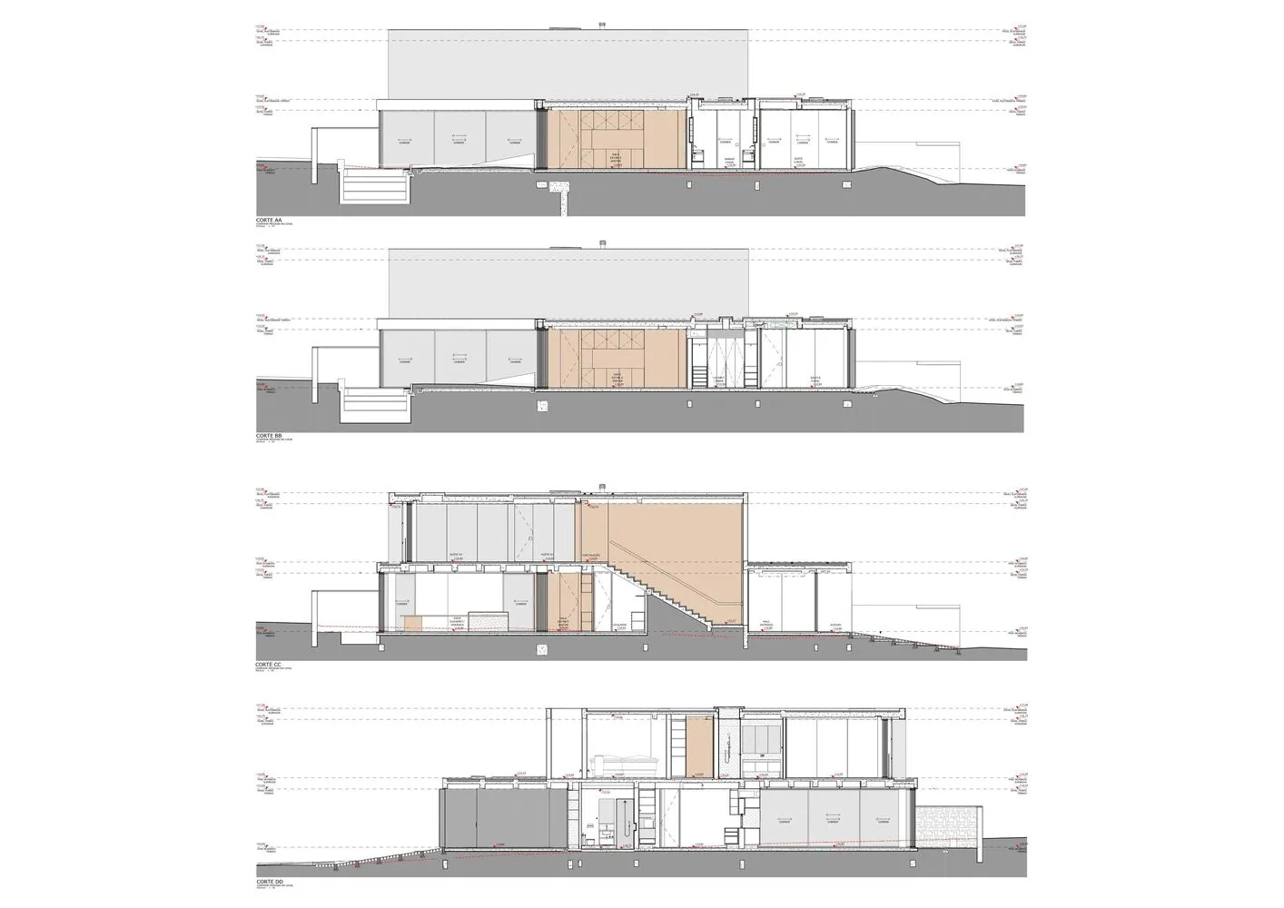 An architectural blueprint depicting a modern interior design plan.
