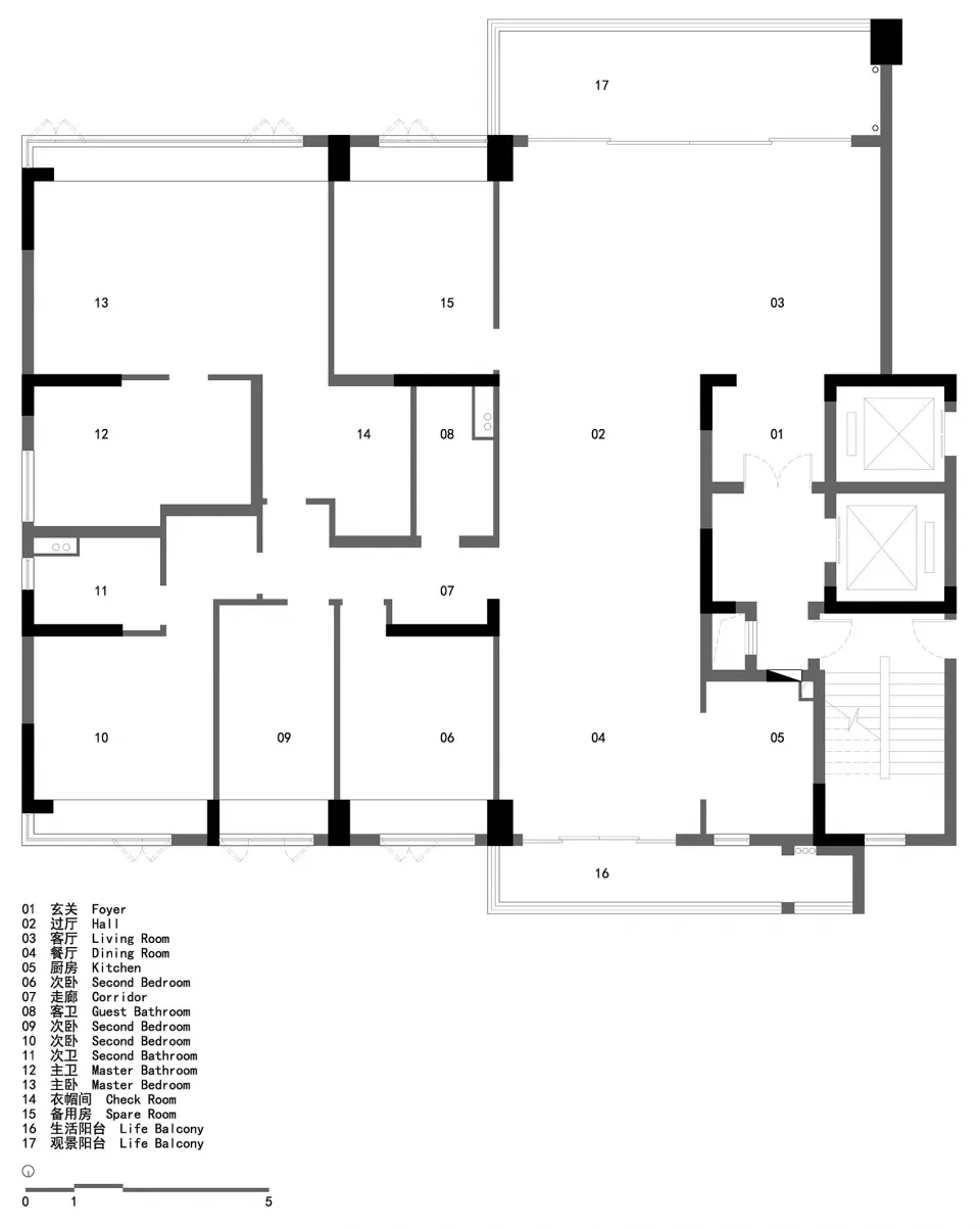 Detailed floor plan of a modern apartment, showing rooms, layout, and dimensions.