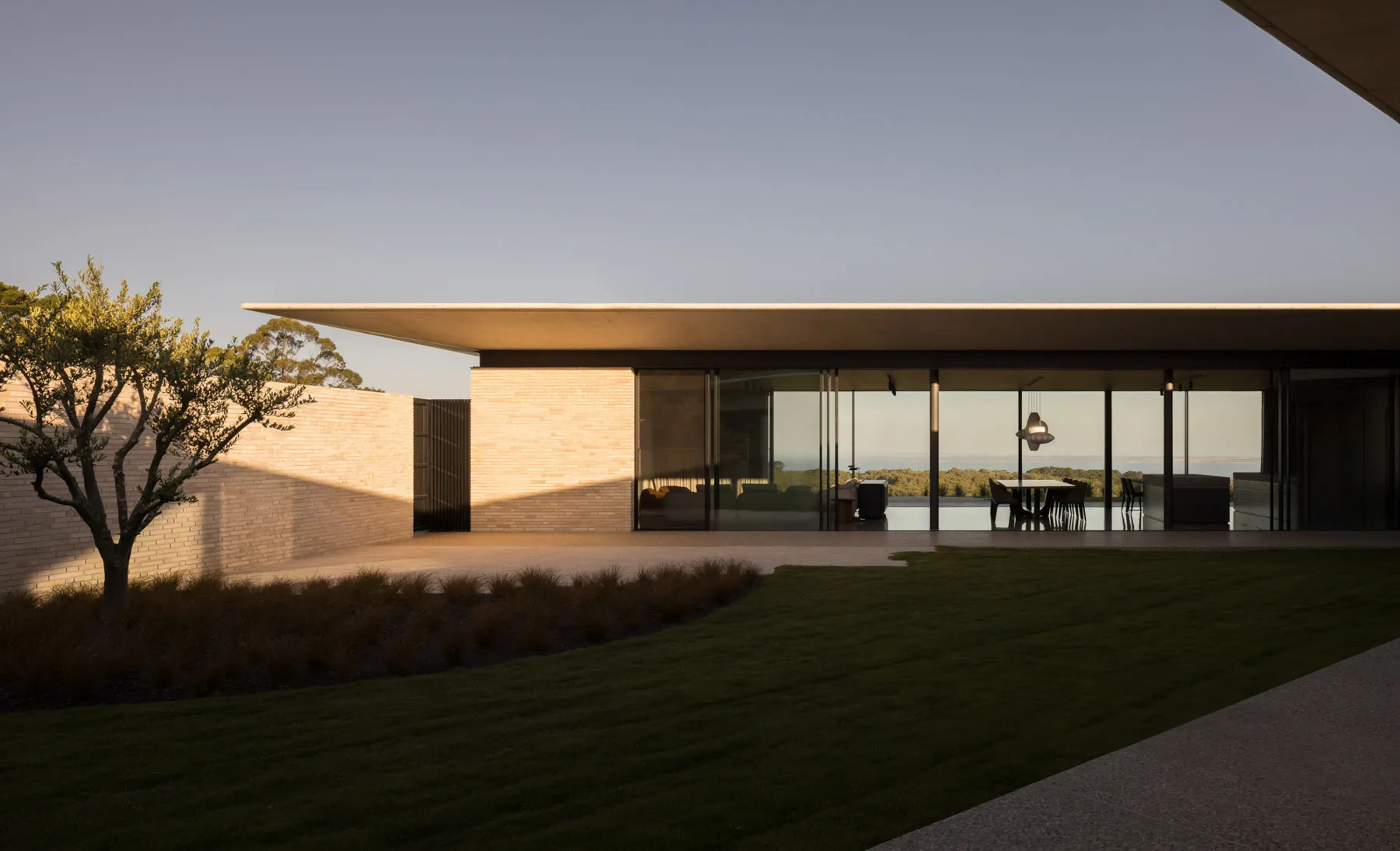Modern building with large glass walls