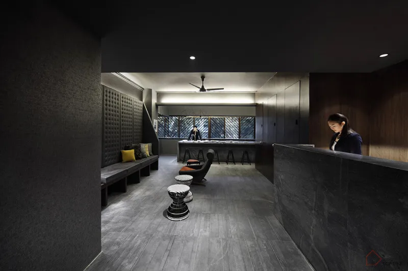 High-quality black metal furniture in an industrial style setting