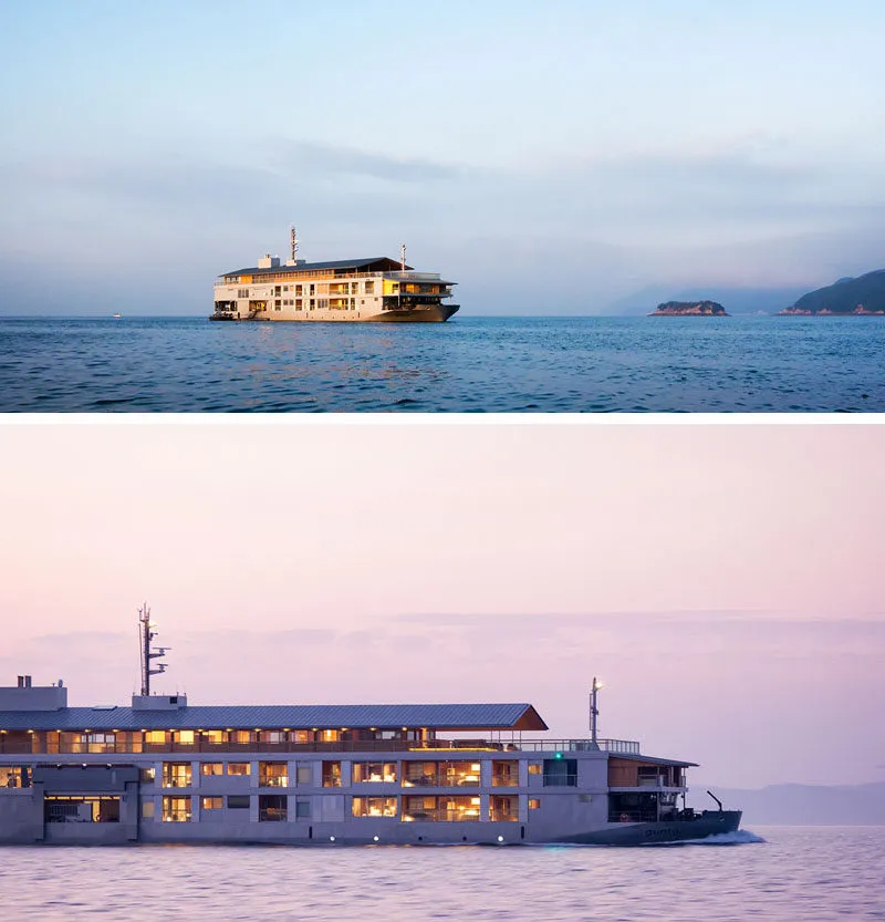 A modern maritime resort with sleek design features.