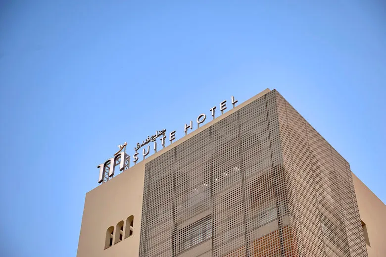 Modern metal exterior of a hotel building