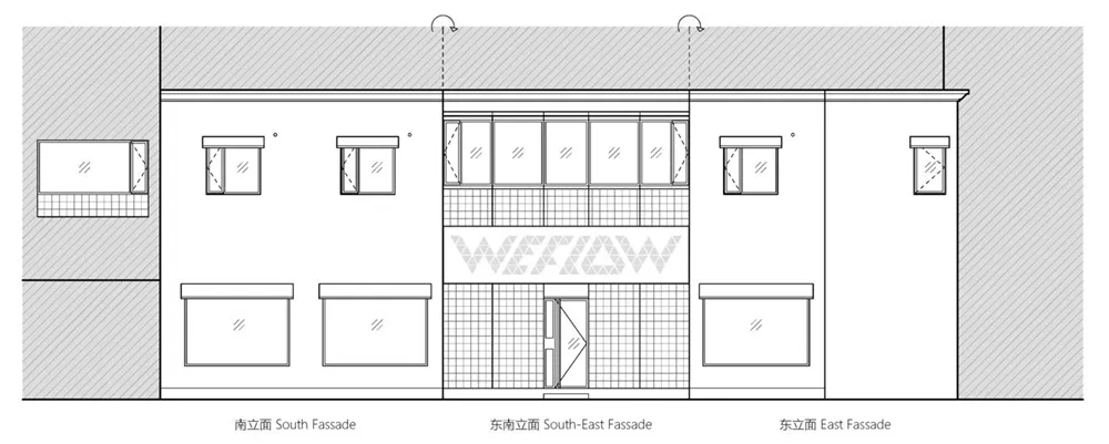 現代零售店面擁有大型玻璃窗與混凝土外牆
