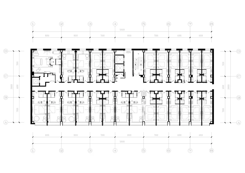 A detailed architectural floor plan of an office layout viewed in a reader view.