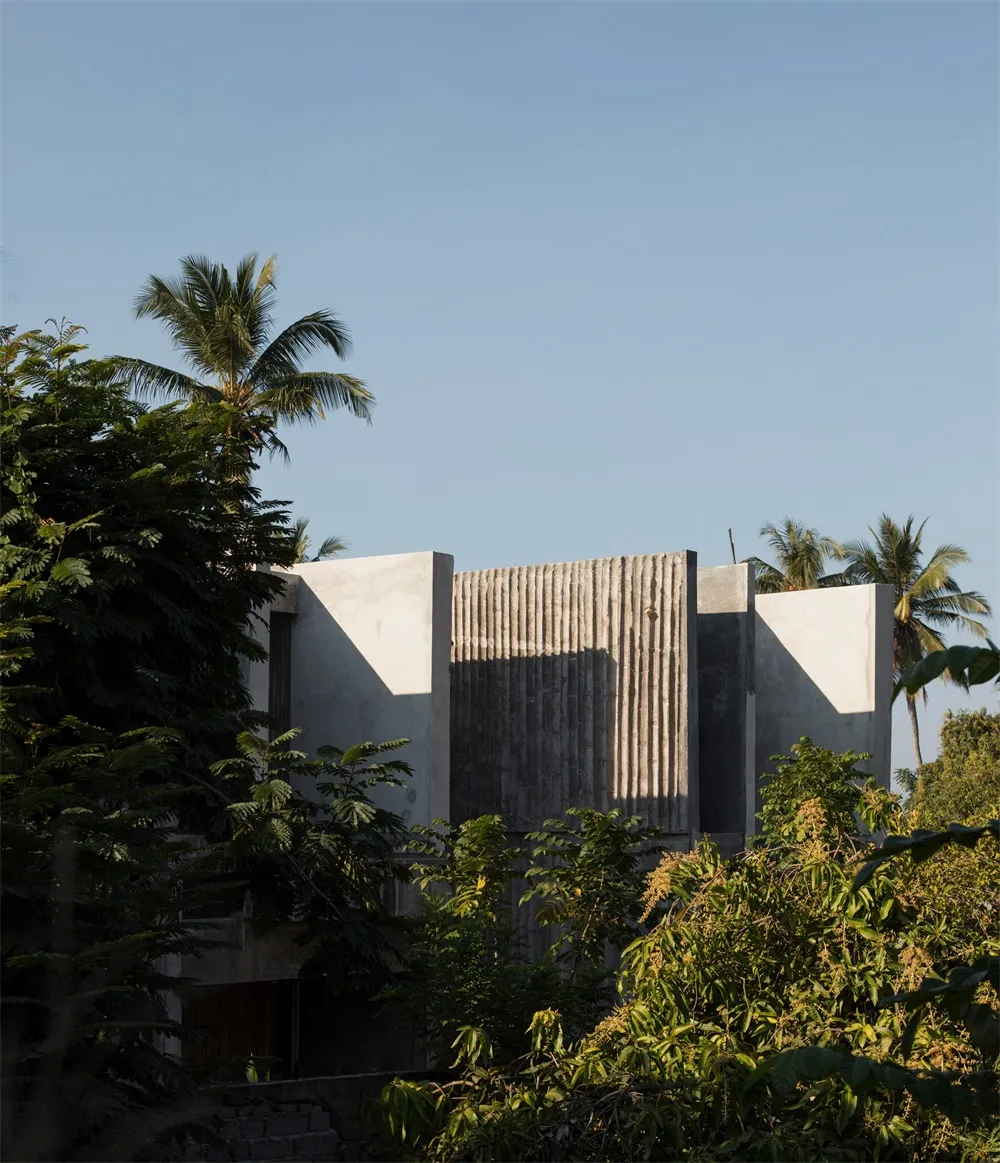 Modern building constructed with concrete.