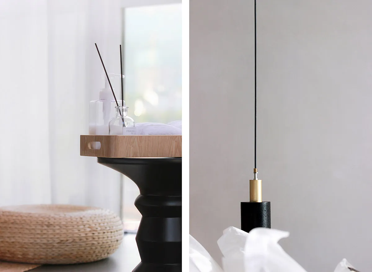 A minimalist space featuring modern materials and design.
