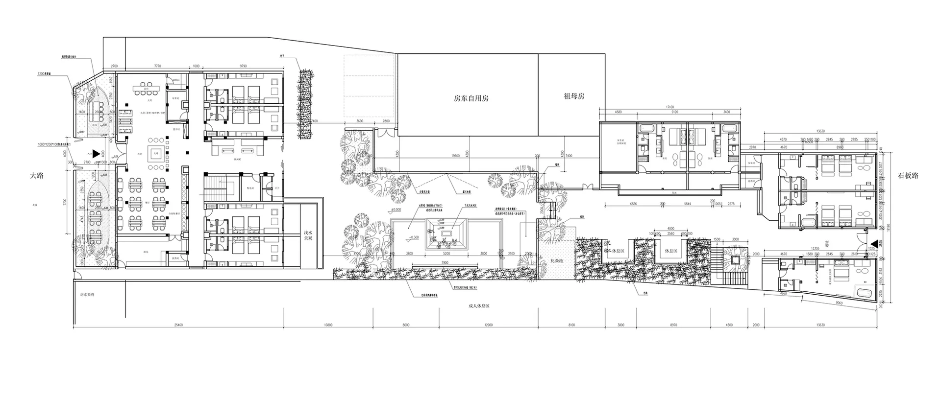 Modern residential floor plan with contemporary design features and open concept layout.