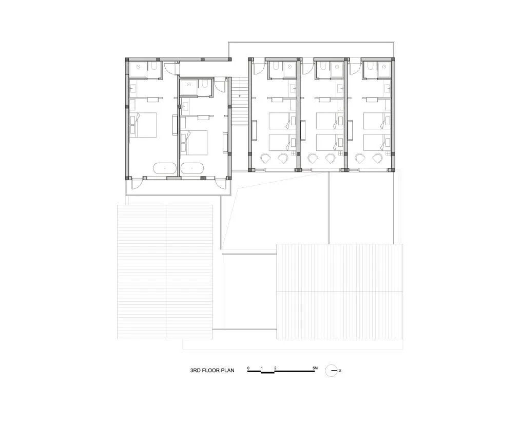 A 3rd floor architectural plan featuring residential spaces.