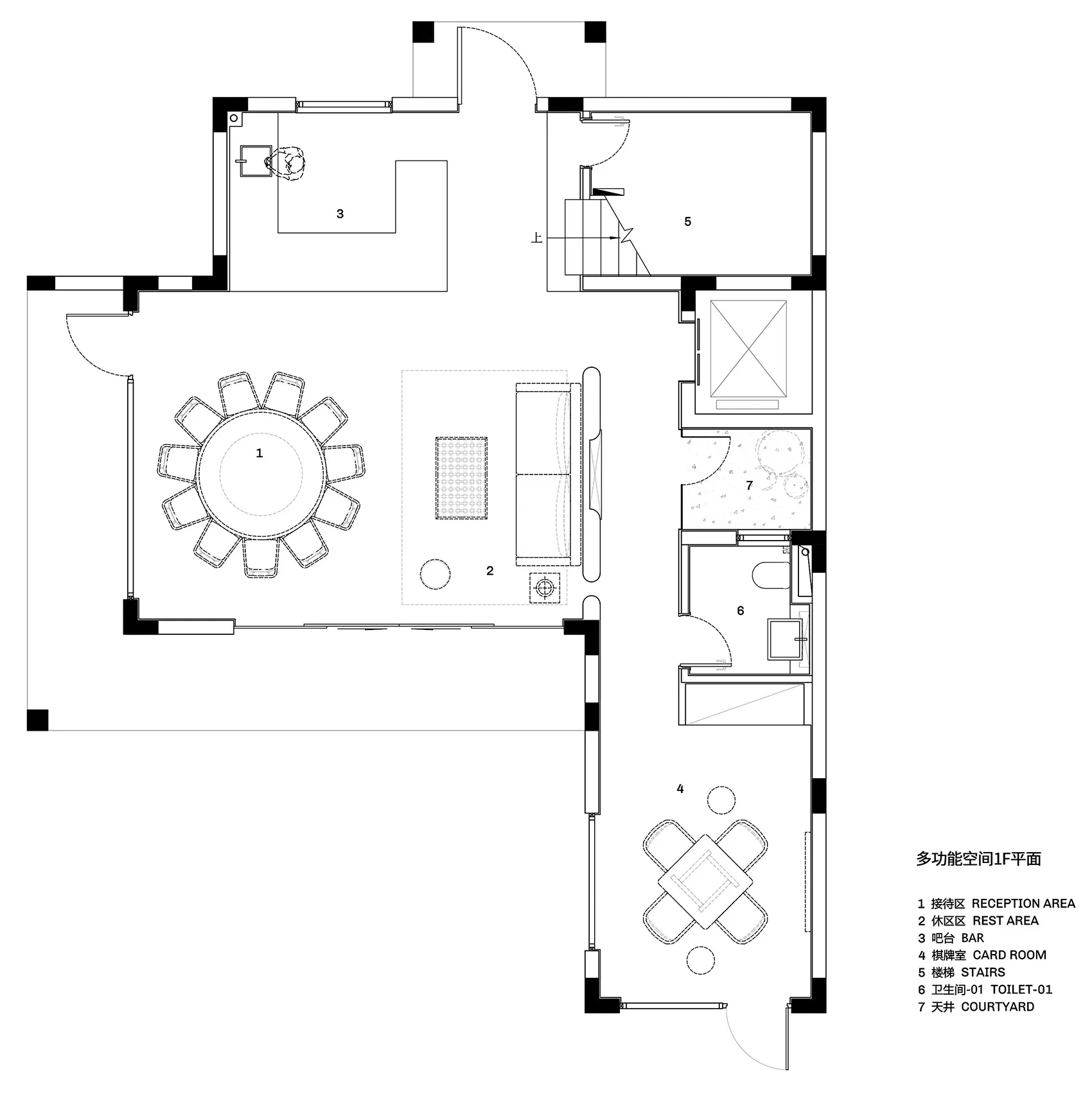 Detailed office building layout diagram showcasing various functional zones and layout planning in paper format.