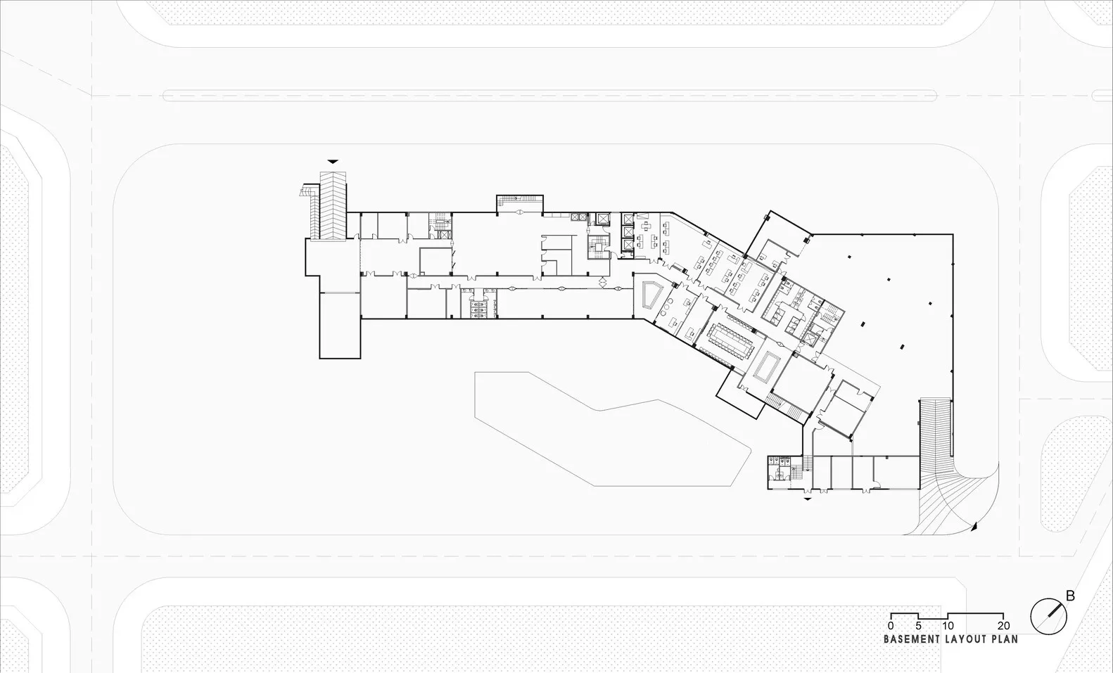 2D architectural drawing of a building layout plan