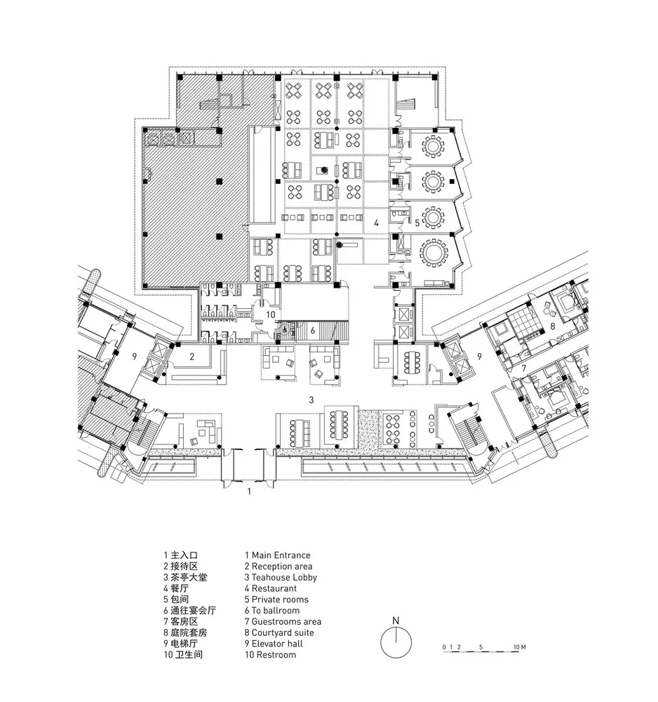 現代辦公空間的平面圖