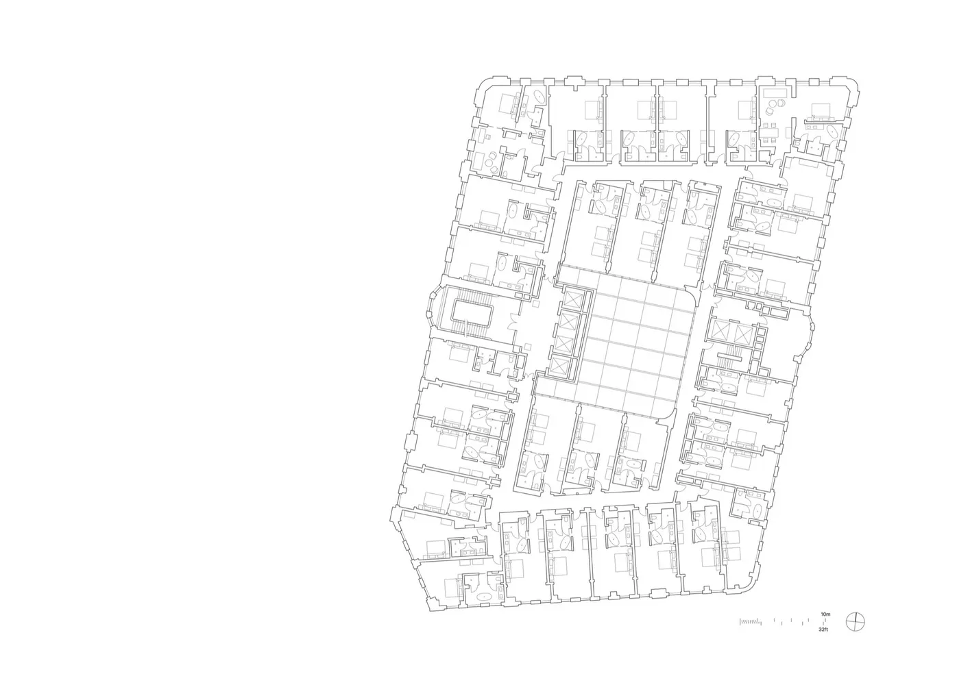 辦公室配置的2D建築圖
