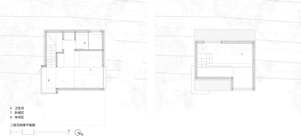 Minimalist residential floor plan with modern design features