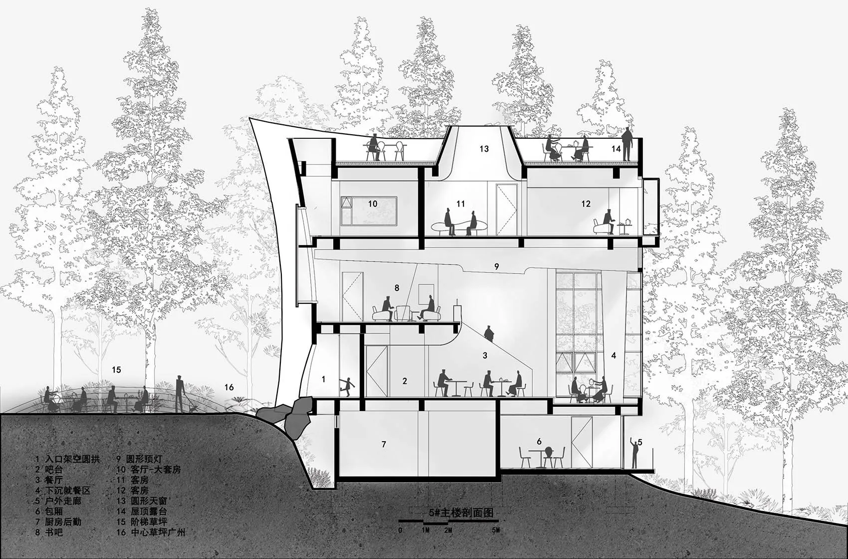 現代住宅室內建築平面圖，描繪臥室、衛浴及客廳等各功能區域