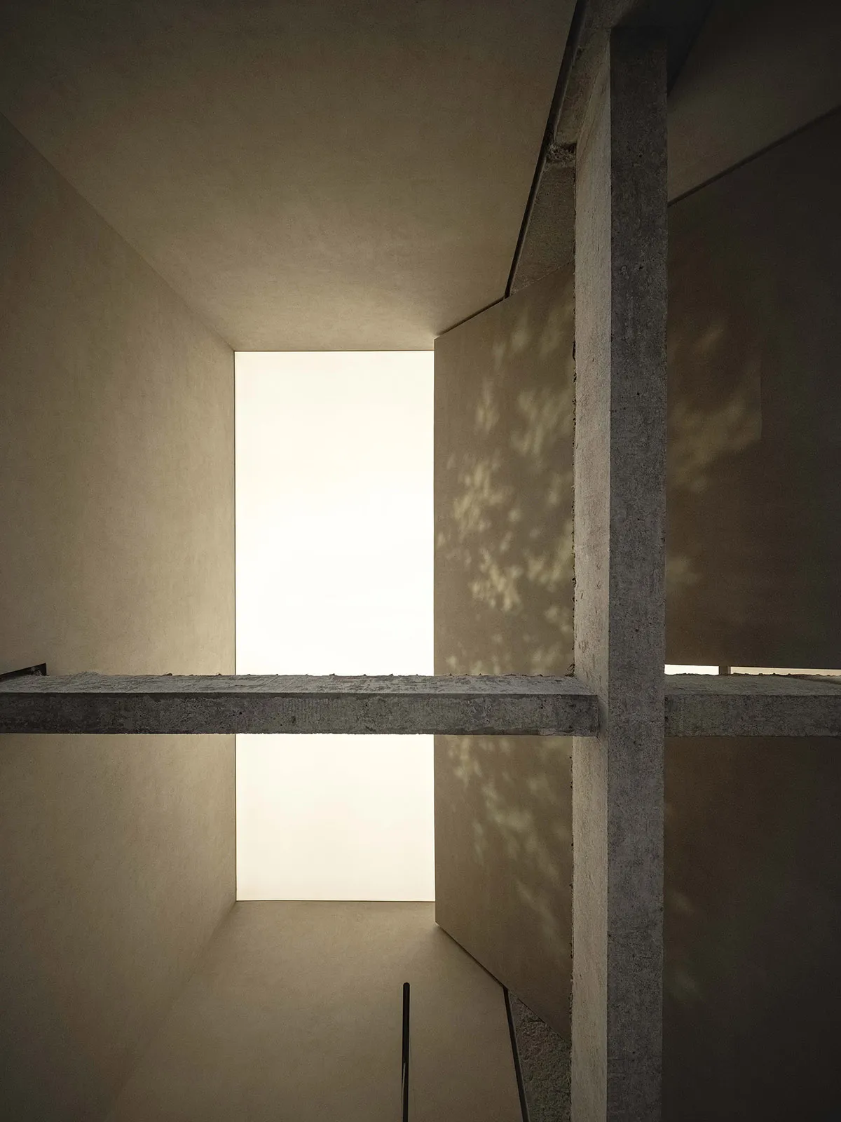 Concrete interior walls in an industrial-style space