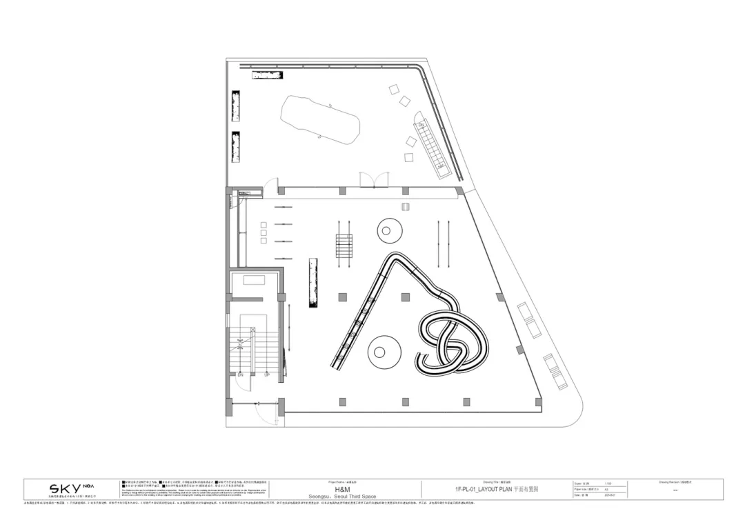 現代建築室內的金屬元素2D建築圖