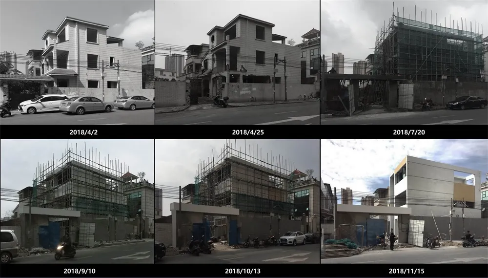 2018年4月2日至11月15日期間,工地展示建築進展各階段。