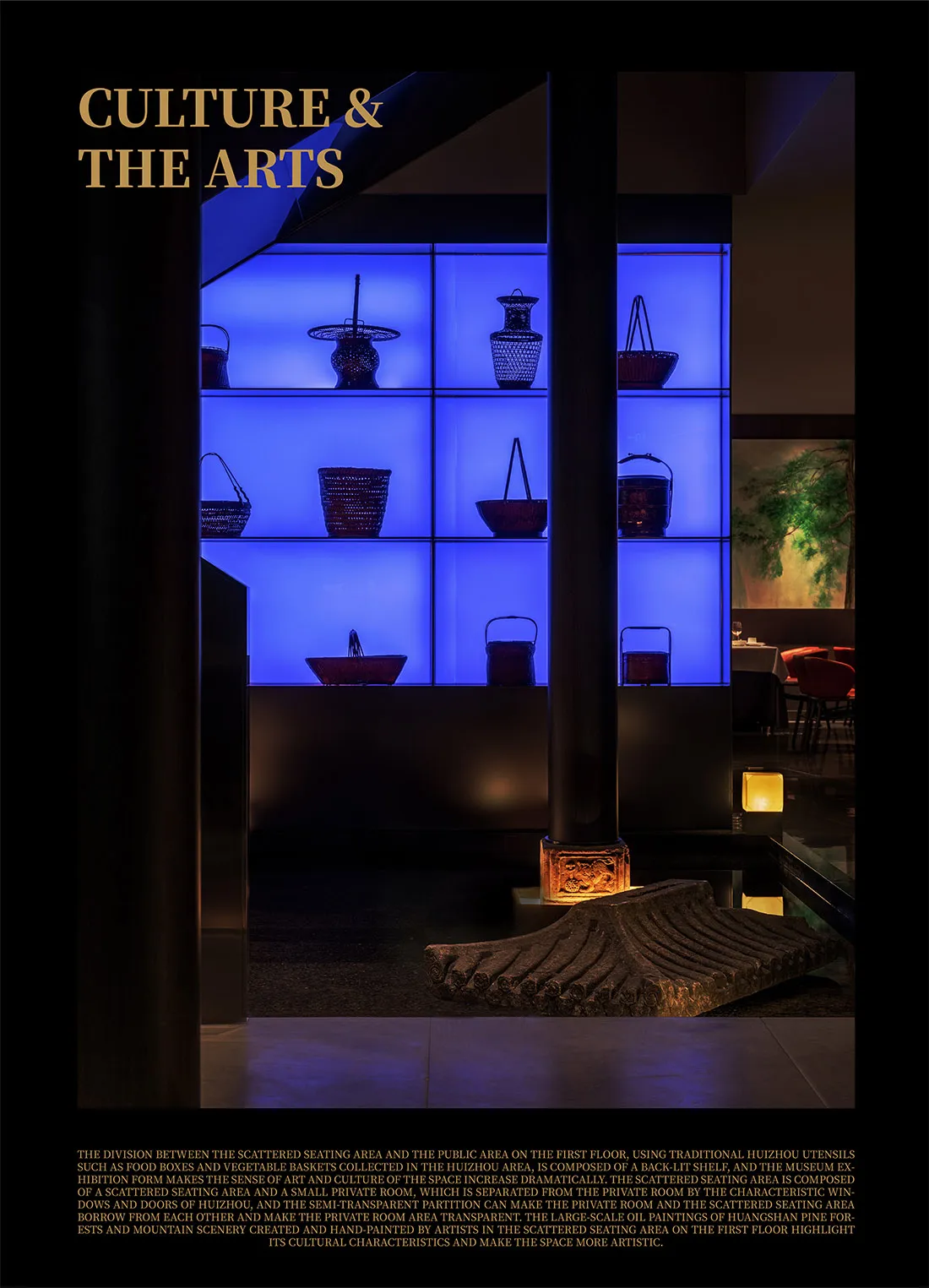 A well-lit art gallery with various vases of different sizes and shapes on display, arranged throughout the space in an elegant and sophisticated atmosphere