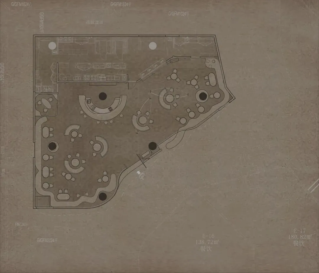 現代建築室內的黑白建築圖，包含各式房間與空間，展現乾淨簡約的設計
