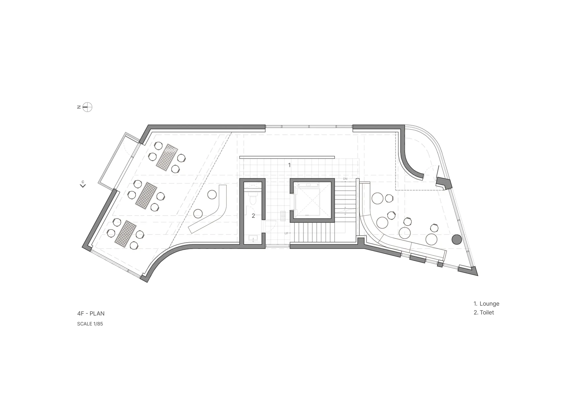 A modern office space with multiple chairs placed throughout a large open area, featuring a focus on functionality and comfort