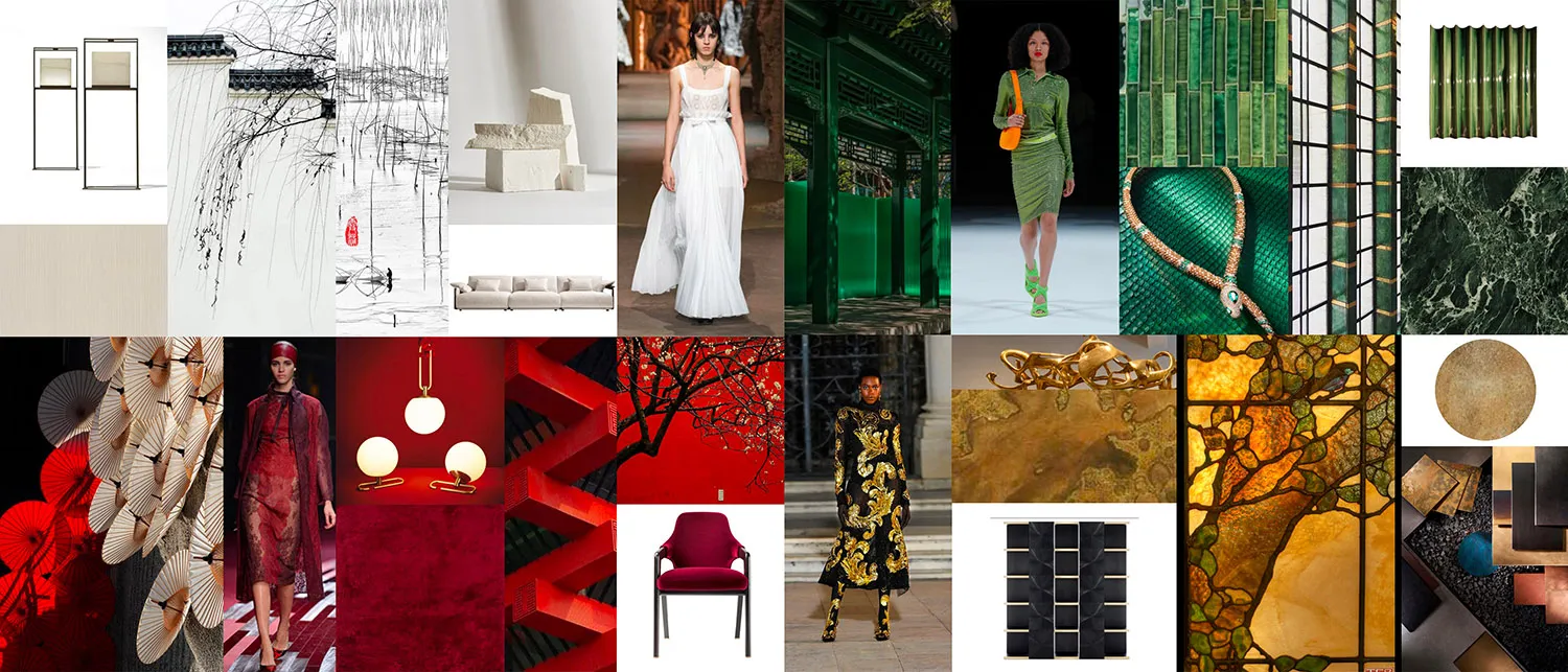 A collection of stylish chairs in different settings, featuring unique designs and arrangements, with models posing to showcase the chairs