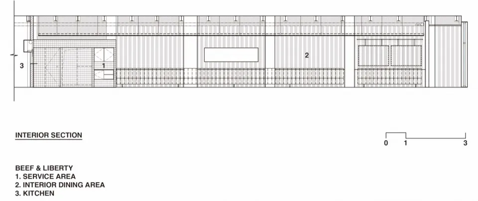 寬敞開放空間配以混凝土牆、標示房間及現代工業風格