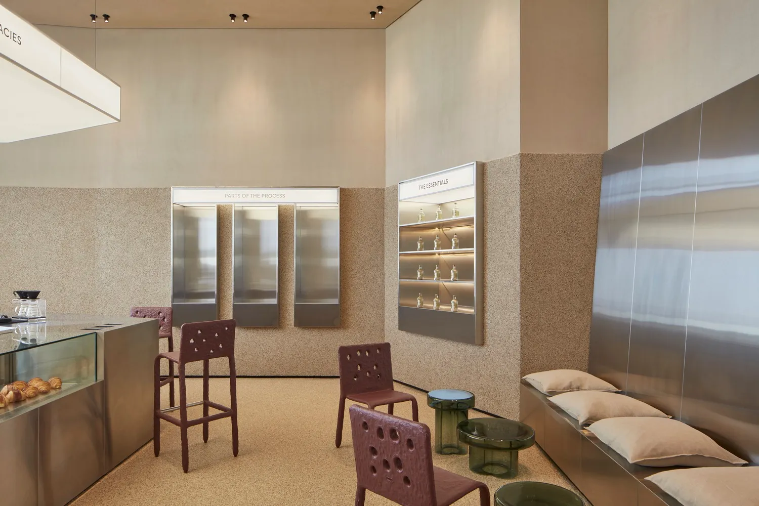 An interior design showroom with multiple chairs and couches, creating an inviting and comfortable atmosphere for showcasing seating arrangements and styles