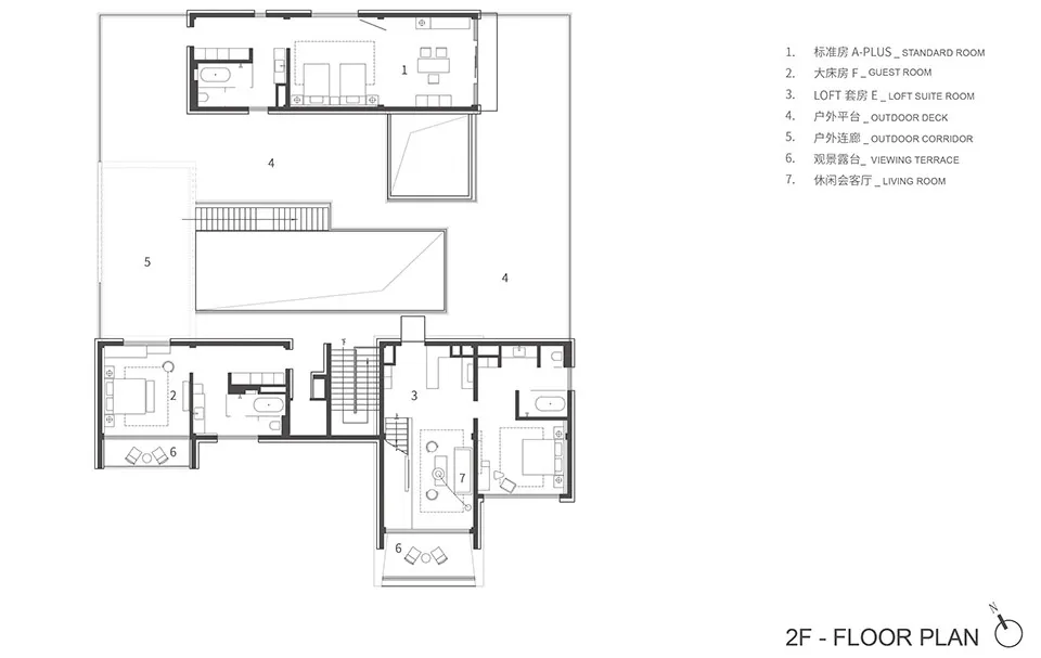 現代兩層樓住宅的建築渲染圖，白色牆面、乾淨線條與極簡元素