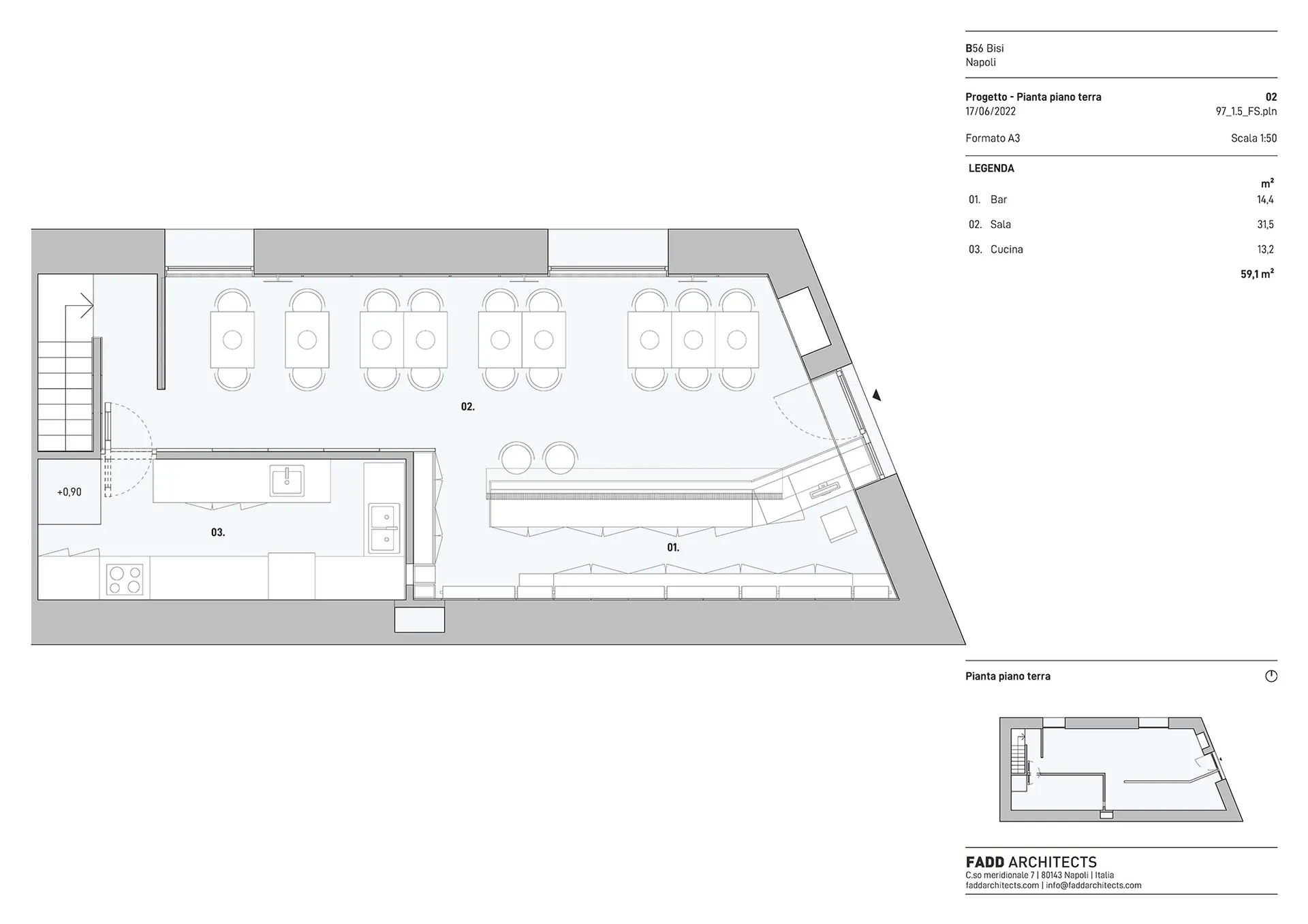 Modern commercial dining space with multiple tables, chairs, and sinks, designed for ample seating and workspace
