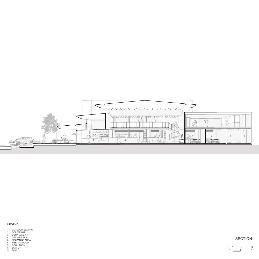 A modern hotel or residential complex with a circular structure featuring multiple levels, glass, and steel, exuding luxury and sophistication