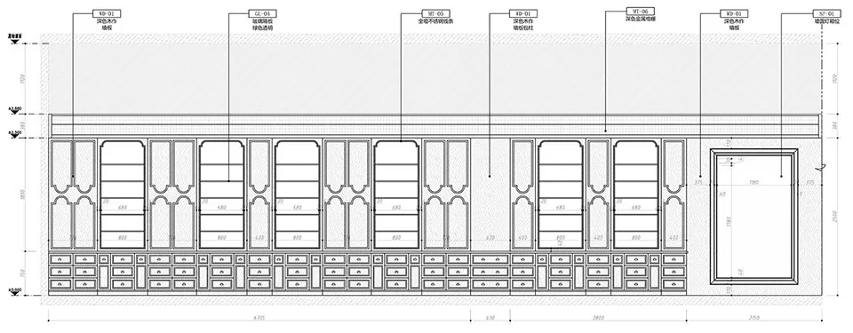 Architectural drawing of a modern hotel with labeled suites, clean lines, and minimal decoration