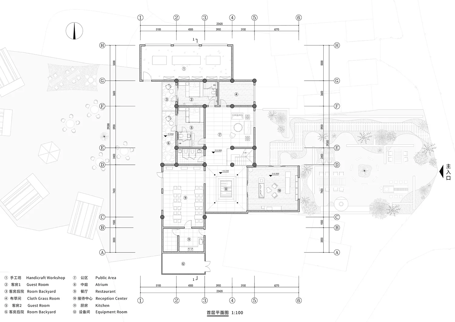 Clean and organized floor plan with modern design, white materials, and natural lighting