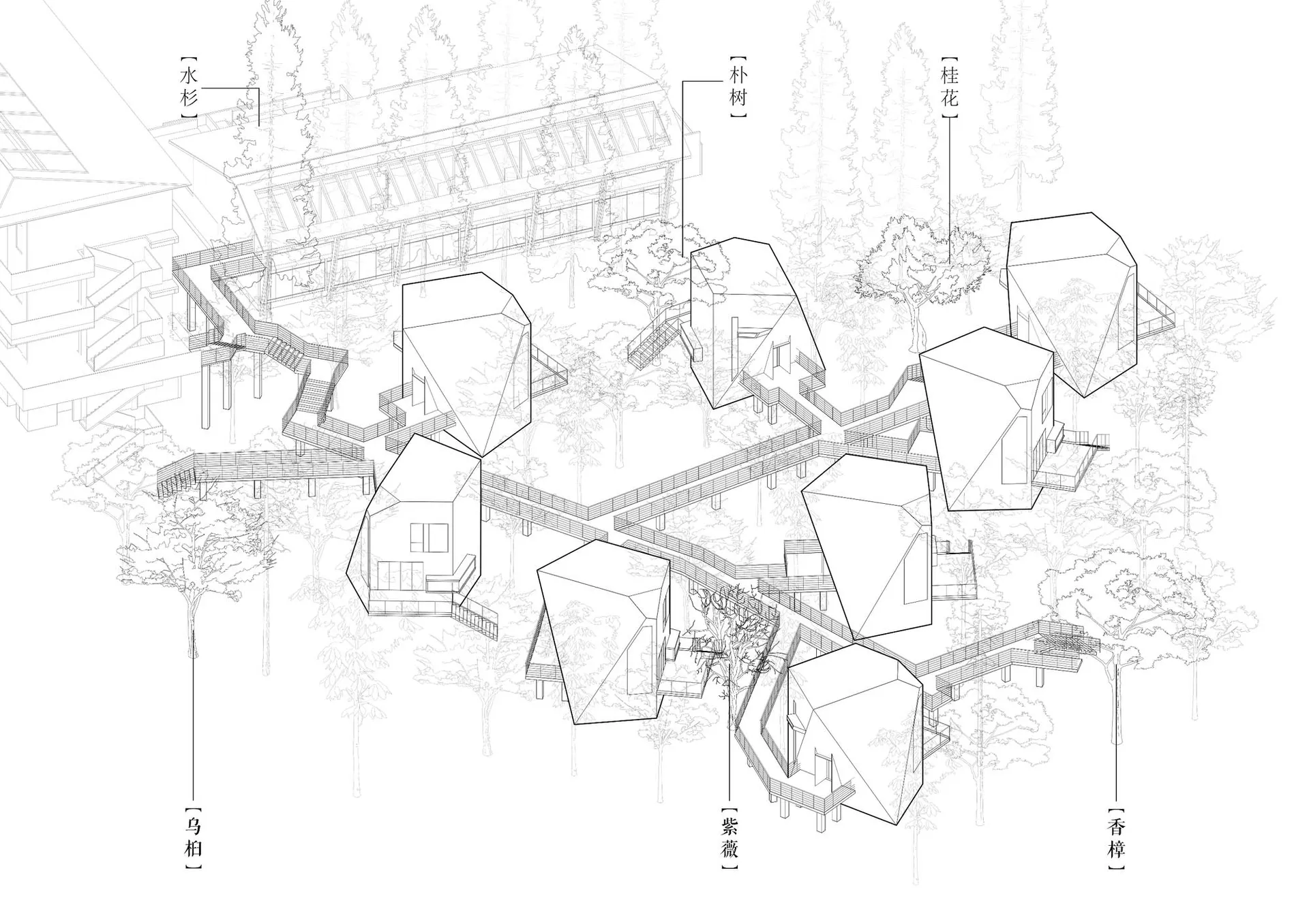 Detailed black and white floor plan of a residential house with various rooms and layout information