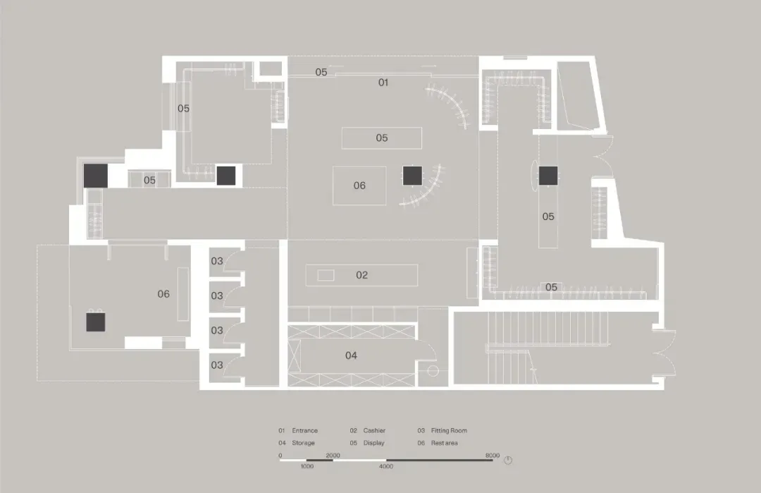 2D floor plan of a residential building with a simple and straightforward layout, featuring rooms and their dimensions