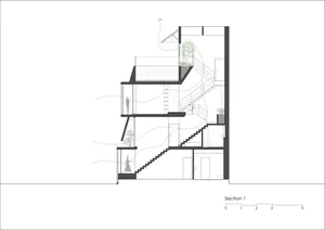 Modern floor plan drawing on paper