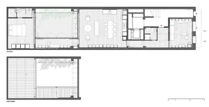 Two-dimensional architectural drawing of a modern flat.