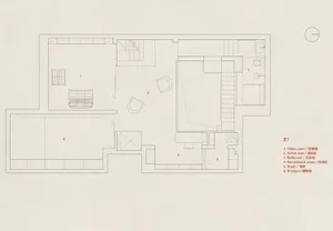 Floor plan of a modern interior design